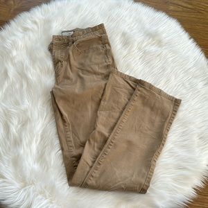 Tan jeans. Slim fit. 30Wx34L